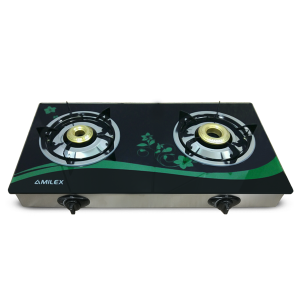 Amilex 2 Burner Gas Cooker Glass Top - Image 1