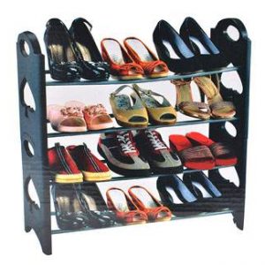 4 Tier Stackable Shoe Rack - Image 1