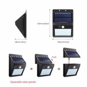 Solar Powered Sensor LED Wall Light - Image 4