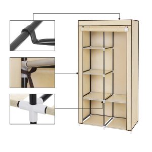 Foldable Storage Wardrobe Closet Single Door - Image 3