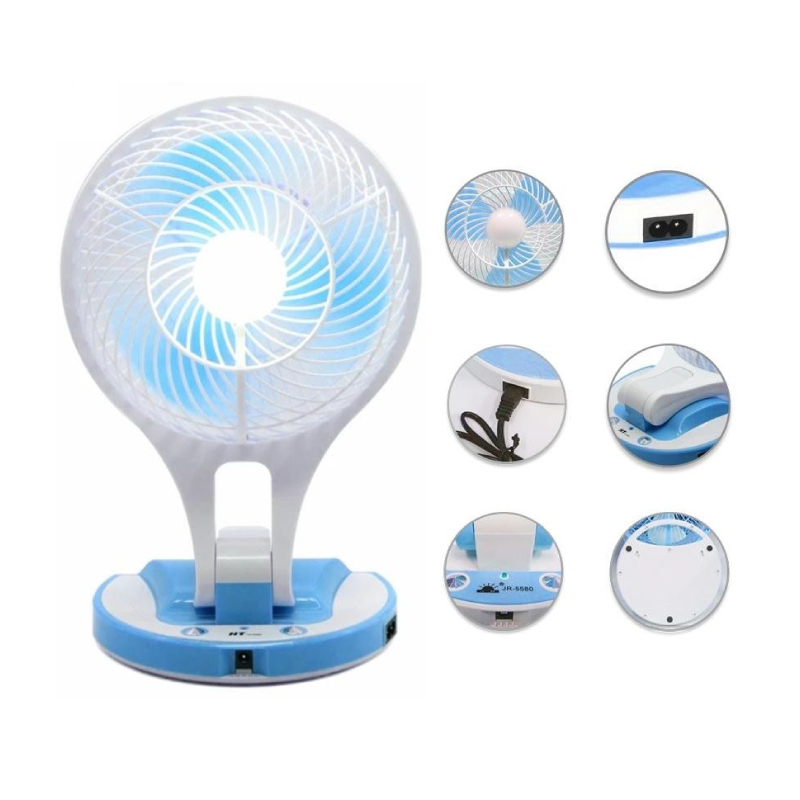 In Portable Rechargeable Mini Fan With Led Light Jr