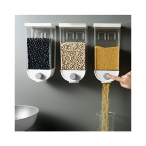 3pieces Wall Mounted Dispenser for Cereals, Grains & Pulses - Image 1