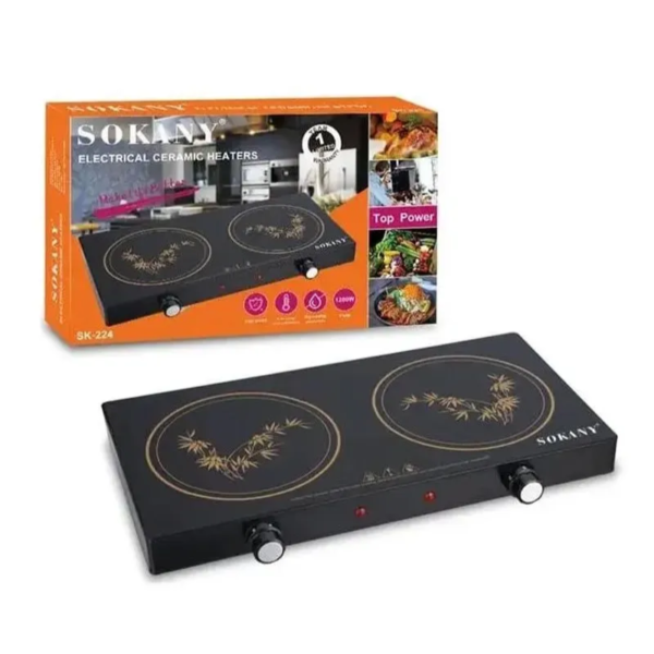 Sokany Electric Infrared 2 Burner Cooker SK224