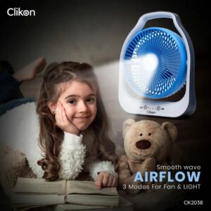 Clikon Rechargeable Fan with LED - Image 1