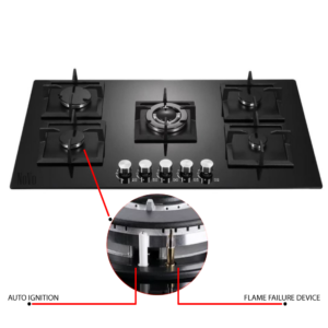 Novo-5-Burner-Glass-Top-Gas-Cooker-with-FlameFailureDevice