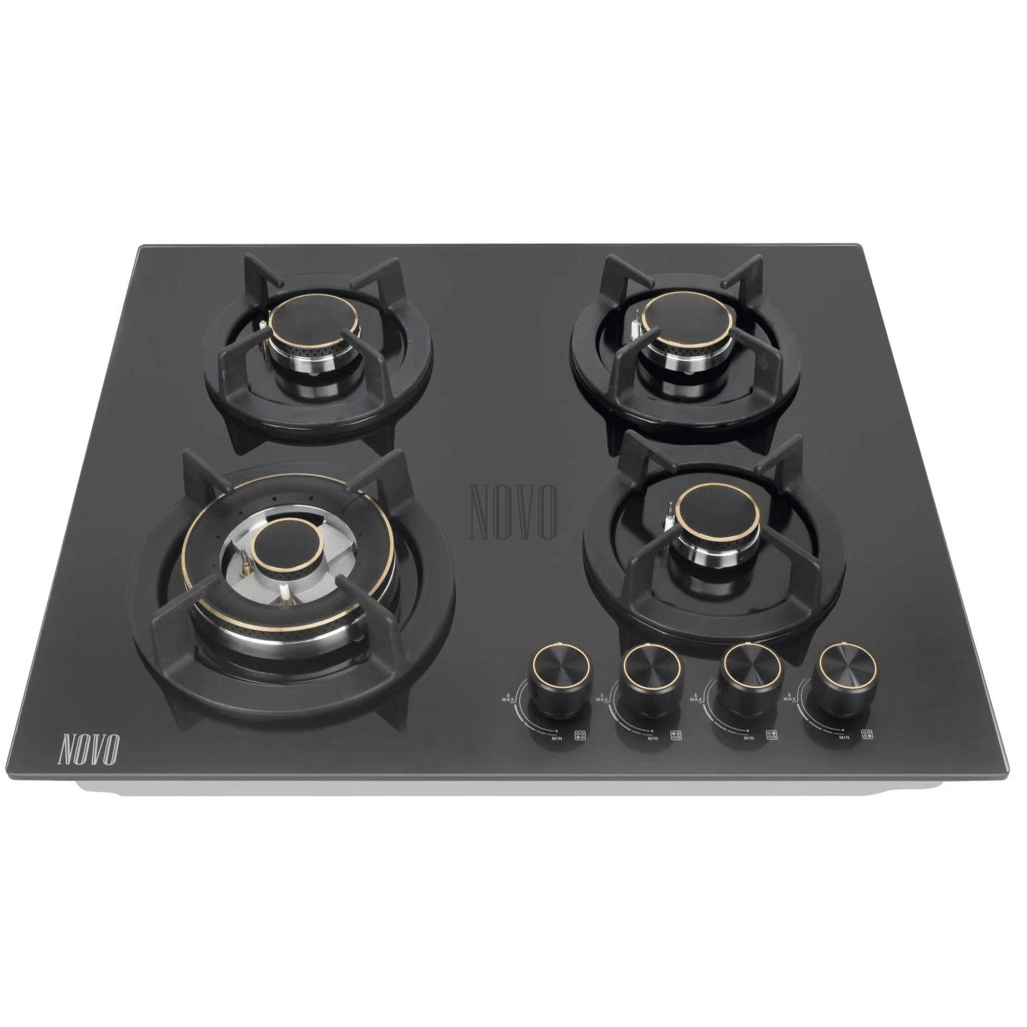 Novo 4 Burner Premium Glass Top Gas Cooker Hob with FFD H46