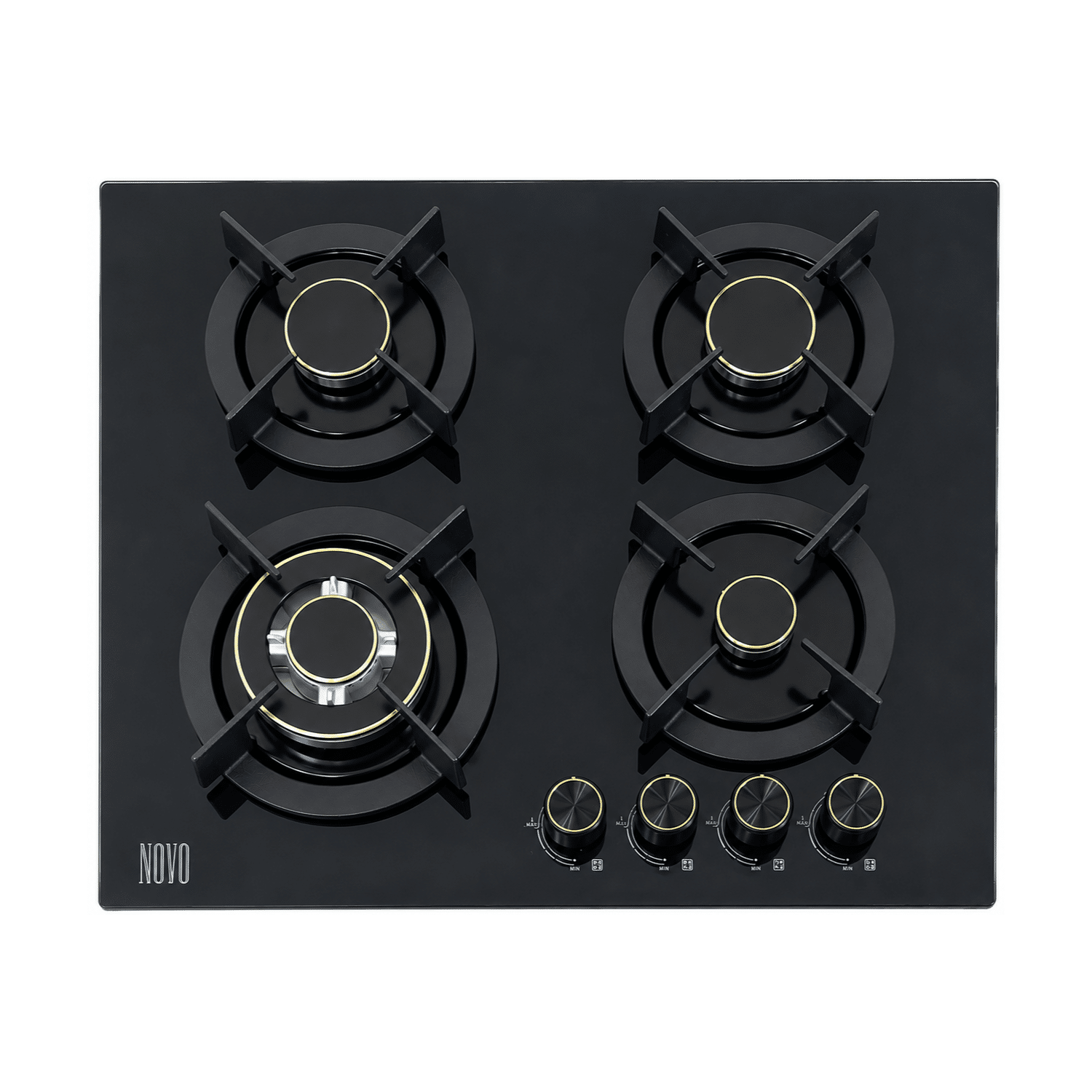 Novo Luxury 4 Burner Glass Top Gas Cooker Hob with FFD – H46A
